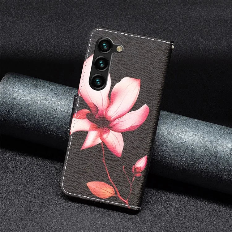 For Samsung Galaxy S24+ Case Magnetic Clasp Leather Wallet Cover