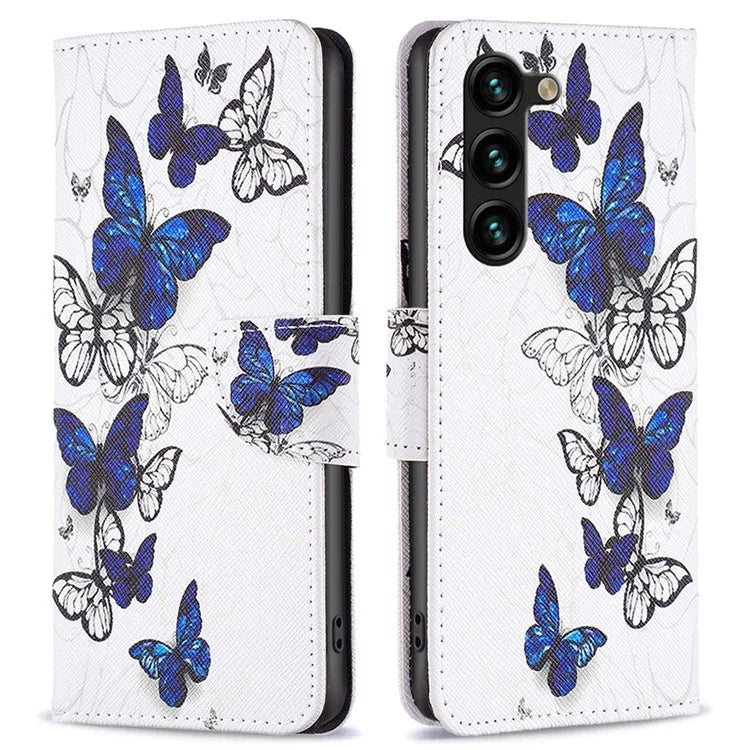 For Samsung Galaxy S24+ Case Magnetic Clasp Leather Wallet Cover