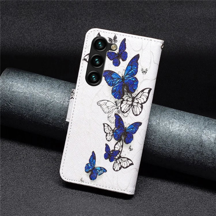 For Samsung Galaxy S24+ Case Magnetic Clasp Leather Wallet Cover