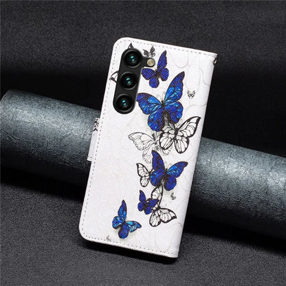 For Samsung Galaxy S24+ Case Magnetic Clasp Leather Wallet Cover
