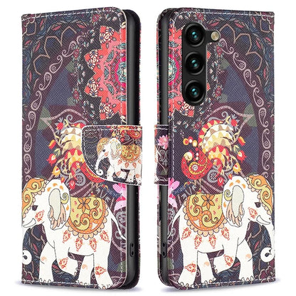 For Samsung Galaxy S24+ Case Magnetic Clasp Leather Wallet Cover