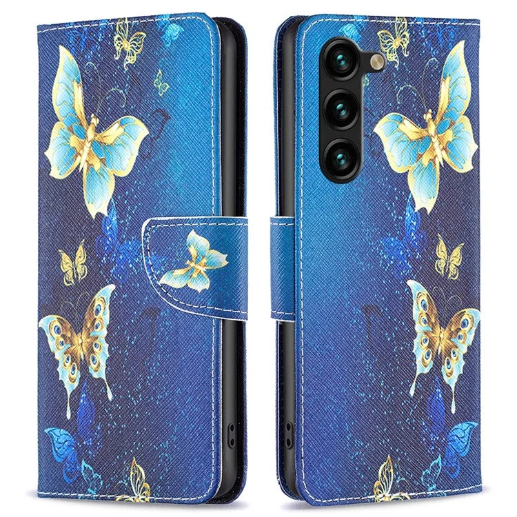 For Samsung Galaxy S24+ Case Magnetic Clasp Leather Wallet Cover