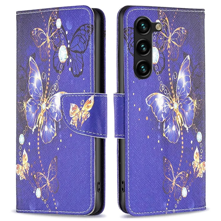 For Samsung Galaxy S24+ Case Magnetic Clasp Leather Wallet Cover