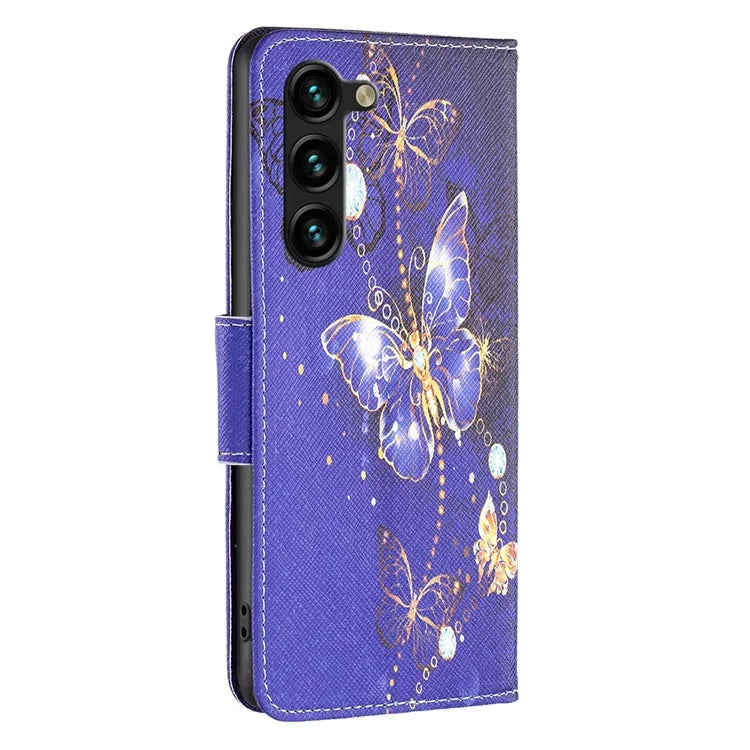For Samsung Galaxy S24+ Case Magnetic Clasp Leather Wallet Cover