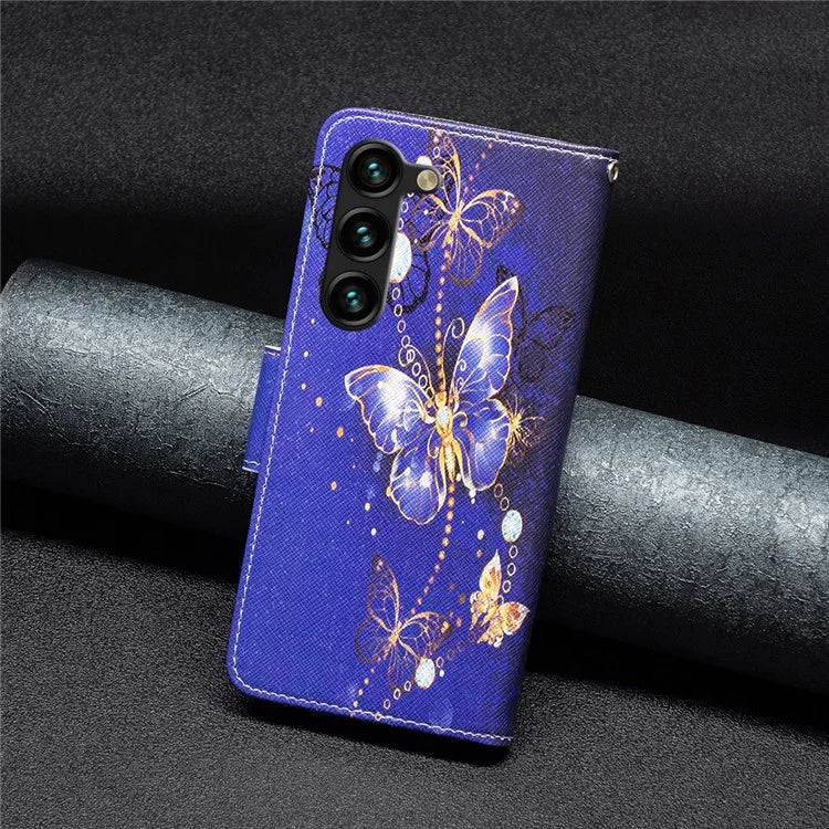 For Samsung Galaxy S24+ Case Magnetic Clasp Leather Wallet Cover
