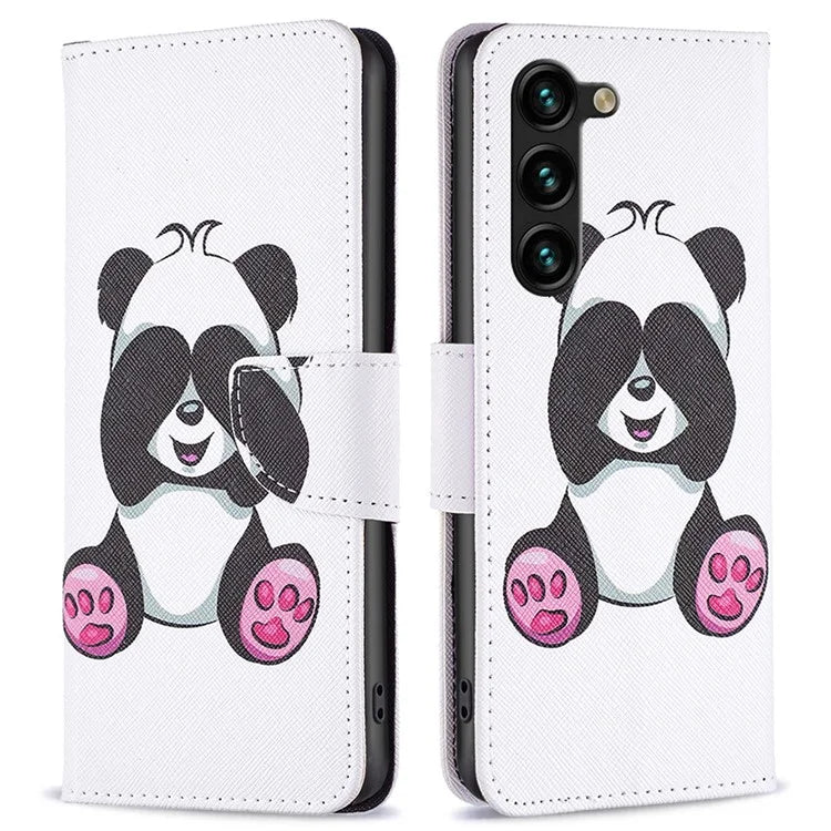 For Samsung Galaxy S24+ Case Magnetic Clasp Leather Wallet Cover