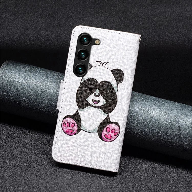 For Samsung Galaxy S24+ Case Magnetic Clasp Leather Wallet Cover