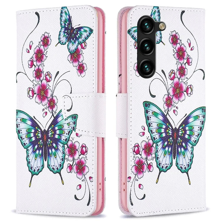 For Samsung Galaxy S24+ Case Magnetic Clasp Leather Wallet Cover