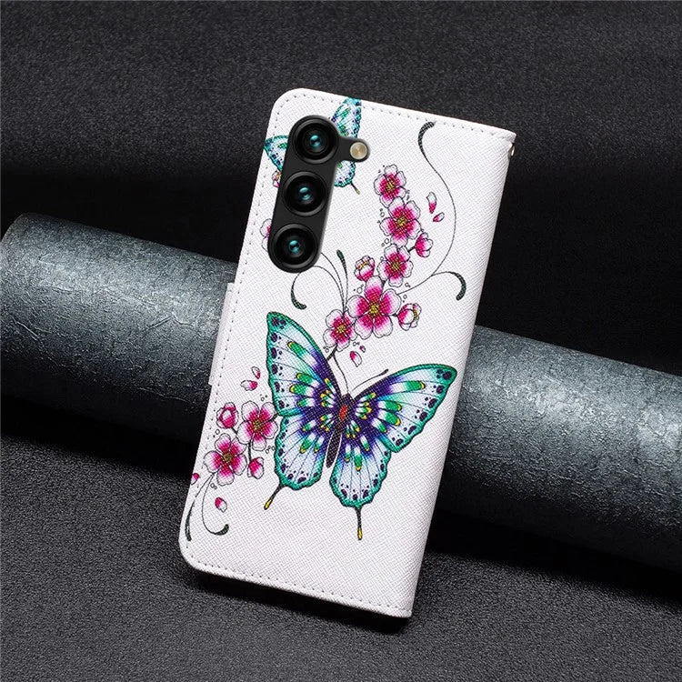 For Samsung Galaxy S24+ Case Magnetic Clasp Leather Wallet Cover