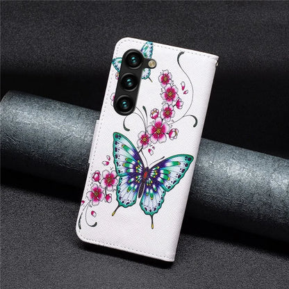 For Samsung Galaxy S24+ Case Magnetic Clasp Leather Wallet Cover