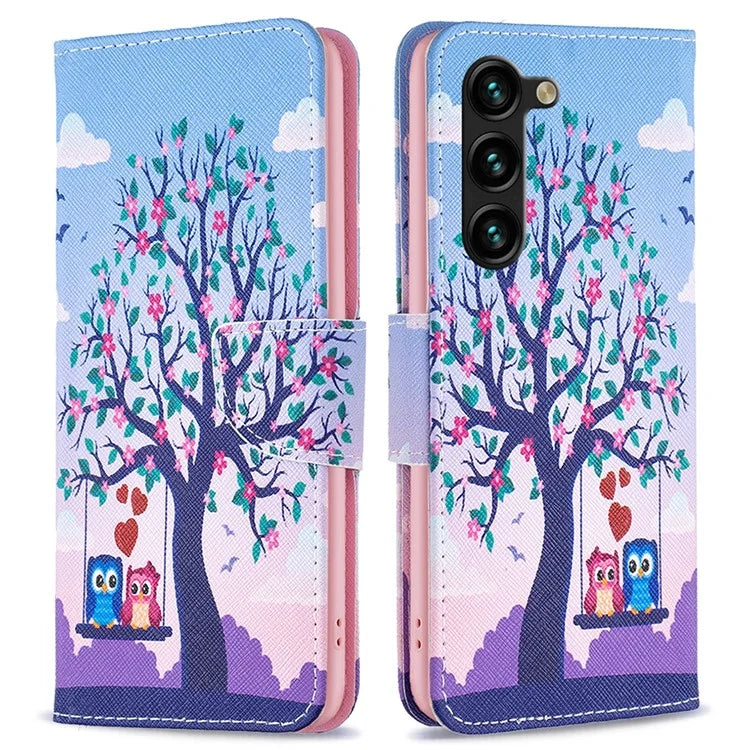For Samsung Galaxy S24+ Case Magnetic Clasp Leather Wallet Cover