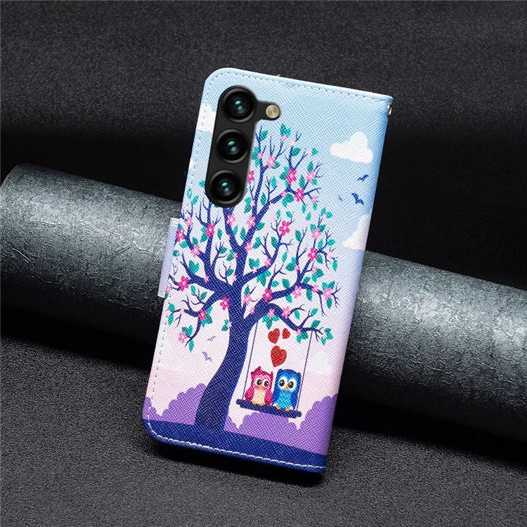 For Samsung Galaxy S24+ Case Magnetic Clasp Leather Wallet Cover