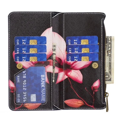 BF03 Stand Pattern Cover for Samsung Galaxy S24+ Leather Case with Zipper Wallet