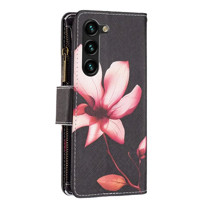 BF03 Stand Pattern Cover for Samsung Galaxy S24+ Leather Case with Zipper Wallet