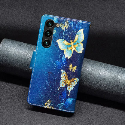 BF03 Stand Pattern Cover for Samsung Galaxy S24+ Leather Case with Zipper Wallet