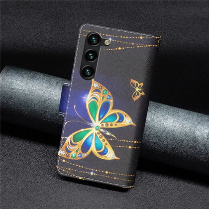 BF03 Stand Pattern Cover for Samsung Galaxy S24+ Leather Case with Zipper Wallet