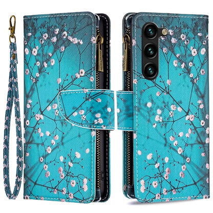 BF03 Stand Pattern Cover for Samsung Galaxy S24+ Leather Case with Zipper Wallet