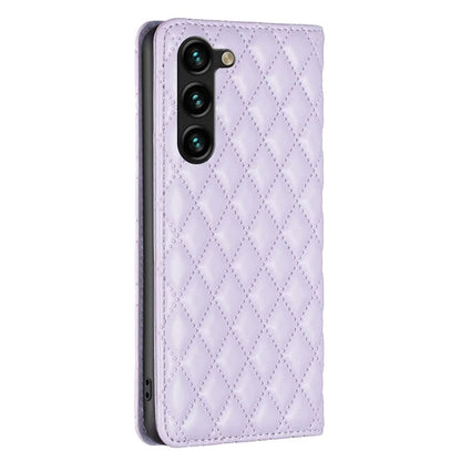 BINFEN COLOR BF16 For Samsung Galaxy S24+ Case PU Leather Rhombus Phone Cover