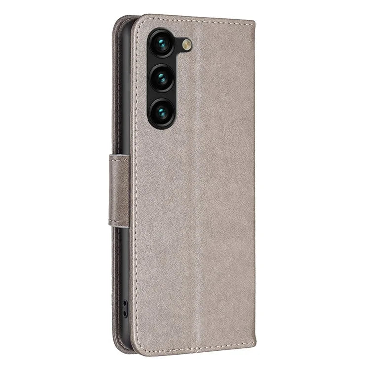 For Samsung Galaxy S24+ Case Butterfly Imprinted PU Leather Wallet Cover