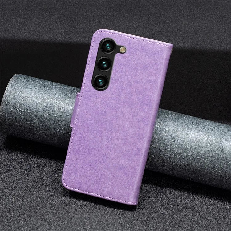 For Samsung Galaxy S24+ Case Butterfly Imprinted PU Leather Wallet Cover