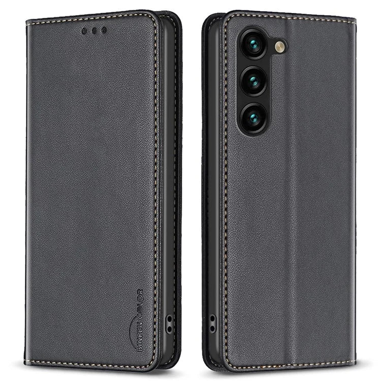 BINFEN COLOR BF18 For Samsung Galaxy S24+ Case Card Holder Magnetic Cell Phone Cover