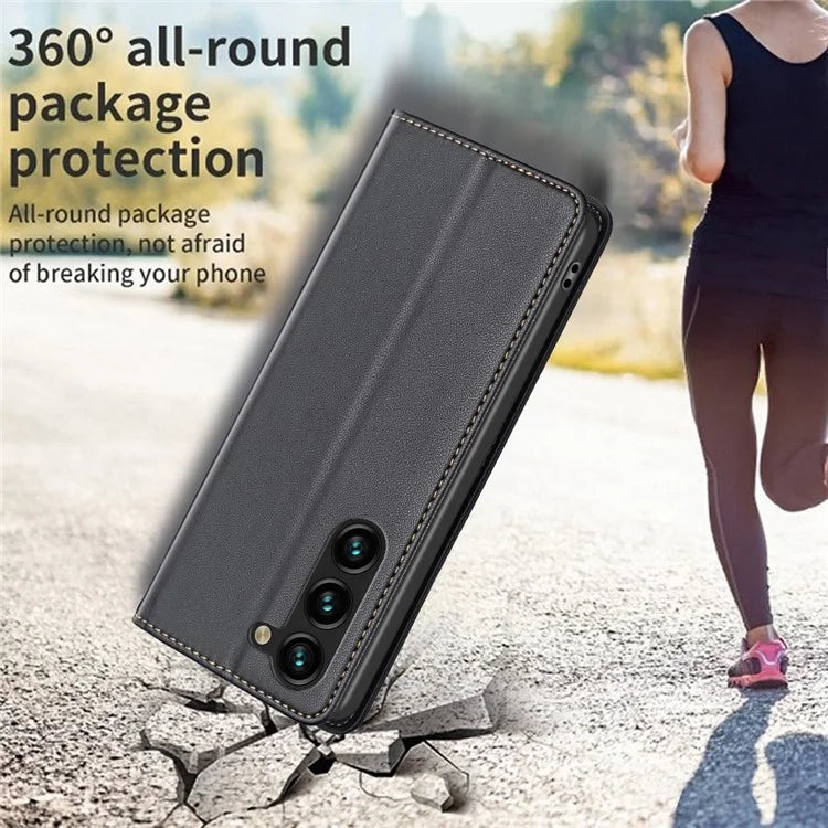 BINFEN COLOR BF18 For Samsung Galaxy S24+ Case Card Holder Magnetic Cell Phone Cover