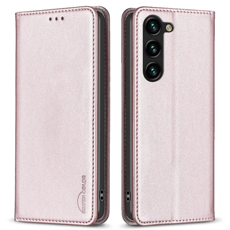 BINFEN COLOR BF18 For Samsung Galaxy S24+ Case Card Holder Magnetic Cell Phone Cover