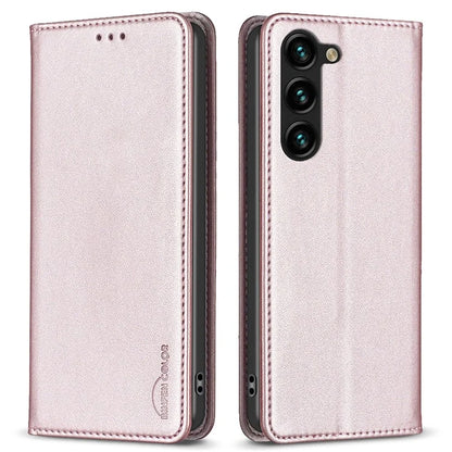 BINFEN COLOR BF18 For Samsung Galaxy S24+ Case Card Holder Magnetic Cell Phone Cover