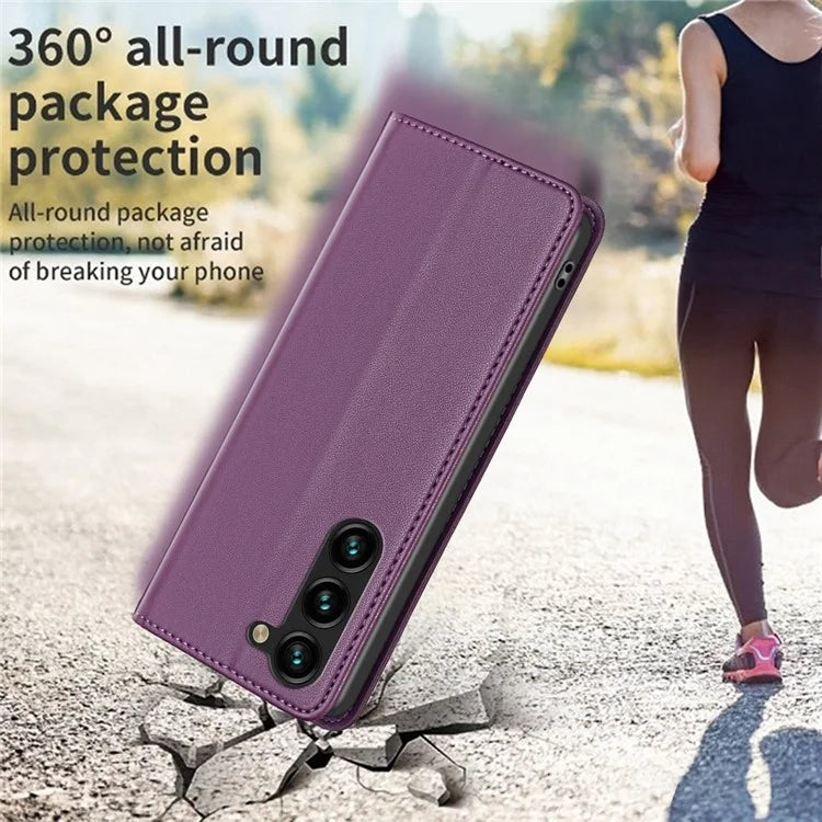 BINFEN COLOR BF18 For Samsung Galaxy S24+ Case Card Holder Magnetic Cell Phone Cover