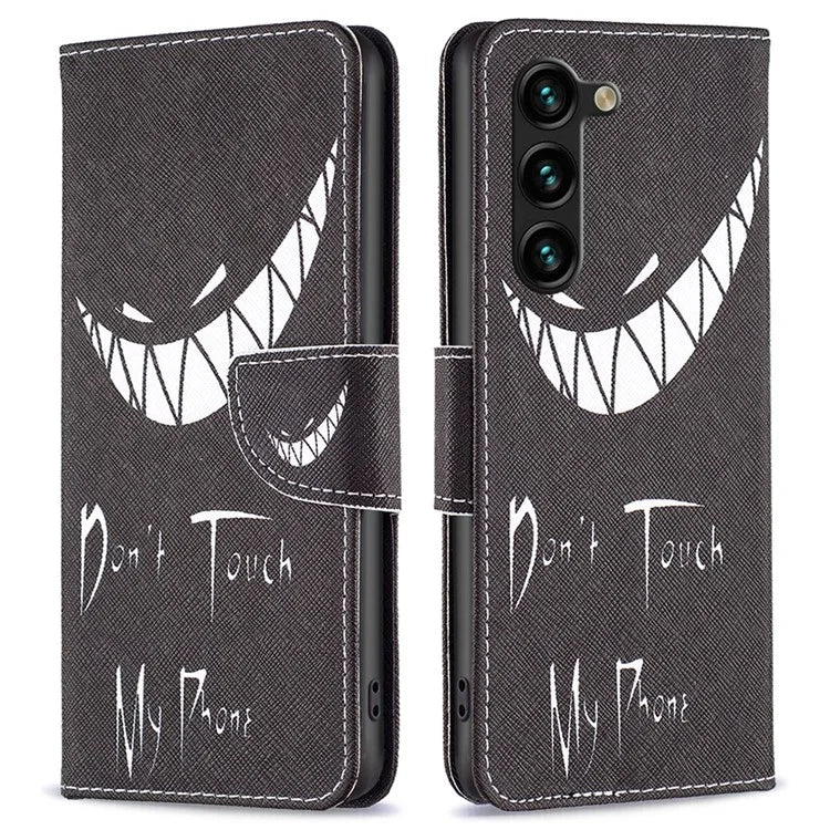For Samsung Galaxy S24+ Case PU Leather Pattern Flip Wallet Smart Phone Cover