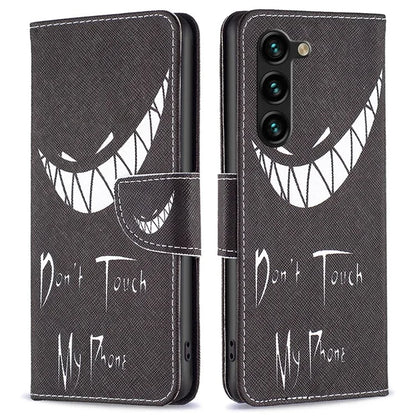 For Samsung Galaxy S24+ Case PU Leather Pattern Flip Wallet Smart Phone Cover