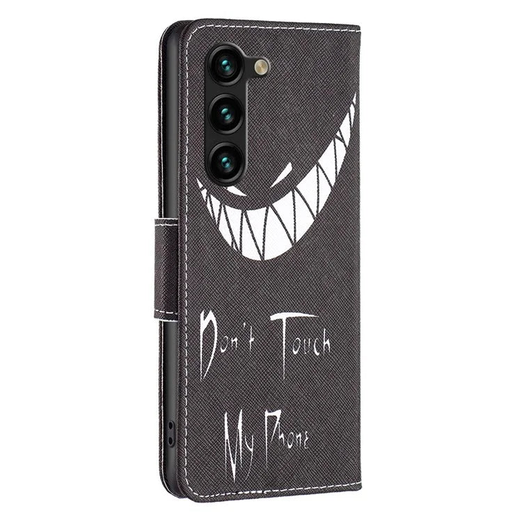 For Samsung Galaxy S24+ Case PU Leather Pattern Flip Wallet Smart Phone Cover