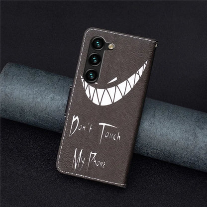 For Samsung Galaxy S24+ Case PU Leather Pattern Flip Wallet Smart Phone Cover