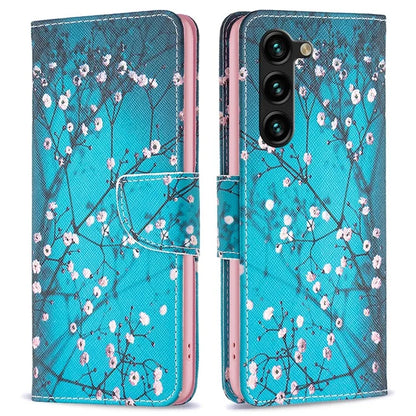 For Samsung Galaxy S24+ Case PU Leather Pattern Flip Wallet Smart Phone Cover