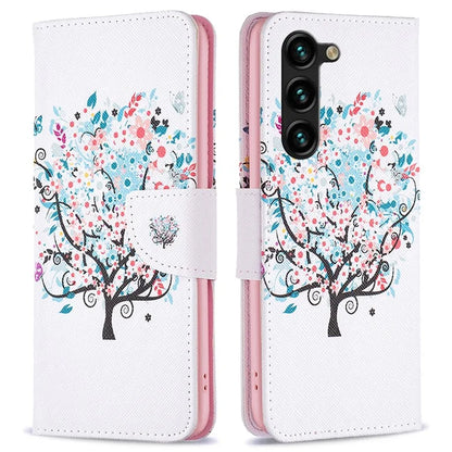 For Samsung Galaxy S24+ Case PU Leather Pattern Flip Wallet Smart Phone Cover