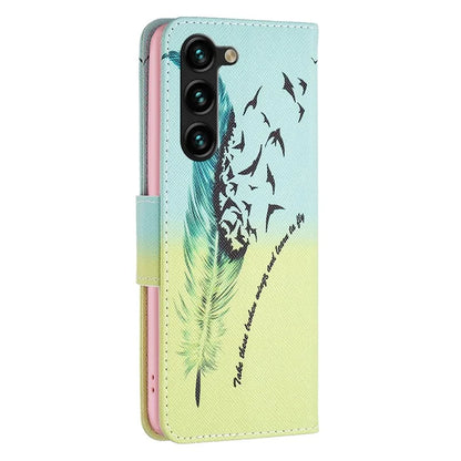 For Samsung Galaxy S24+ Case PU Leather Pattern Flip Wallet Smart Phone Cover