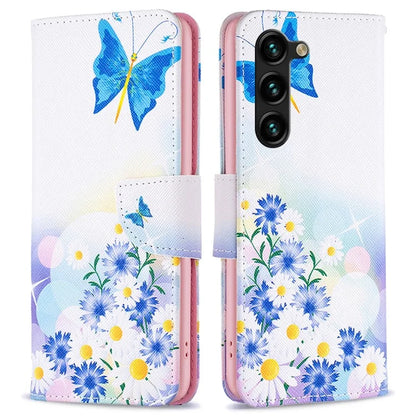 For Samsung Galaxy S24+ Case PU Leather Pattern Flip Wallet Smart Phone Cover