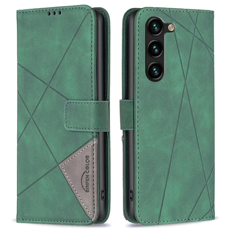 BINFEN COLOR BF05 For Samsung Galaxy S24+ Case Flip Phone Cover PU Leather Folio Phone Shell