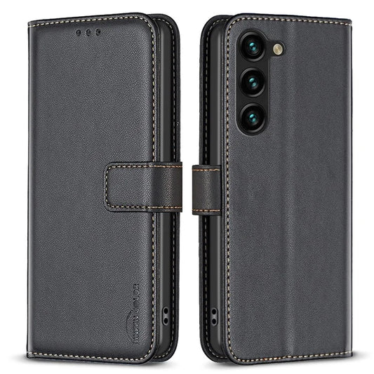 BINFEN COLOR BF17 For Samsung Galaxy S24+ Dustproof PU Leather Case Stand Phone Cover