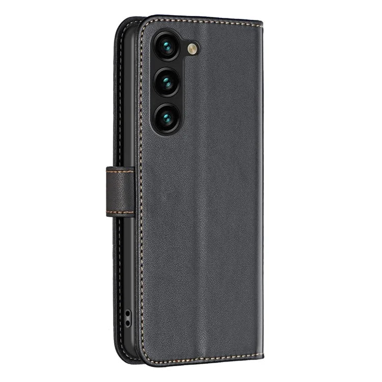 BINFEN COLOR BF17 For Samsung Galaxy S24+ Dustproof PU Leather Case Stand Phone Cover