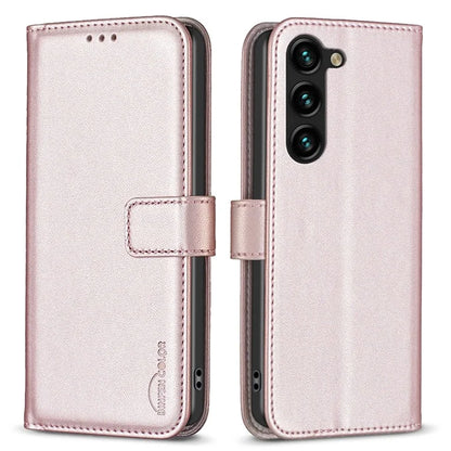 BINFEN COLOR BF17 For Samsung Galaxy S24+ Dustproof PU Leather Case Stand Phone Cover