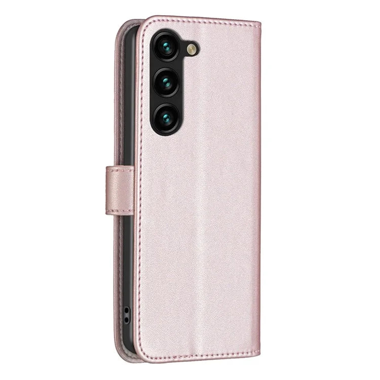 BINFEN COLOR BF17 For Samsung Galaxy S24+ Dustproof PU Leather Case Stand Phone Cover