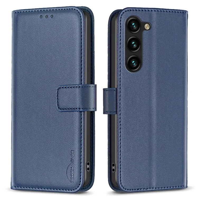 BINFEN COLOR BF17 For Samsung Galaxy S24+ Dustproof PU Leather Case Stand Phone Cover