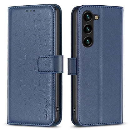 BINFEN COLOR BF17 For Samsung Galaxy S24+ Dustproof PU Leather Case Stand Phone Cover