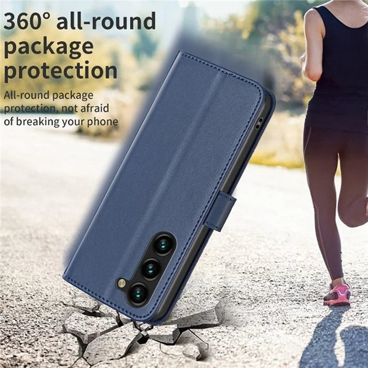 BINFEN COLOR BF17 For Samsung Galaxy S24+ Dustproof PU Leather Case Stand Phone Cover
