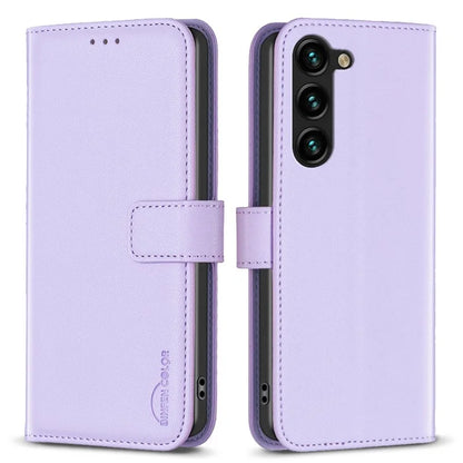 BINFEN COLOR BF17 For Samsung Galaxy S24+ Dustproof PU Leather Case Stand Phone Cover