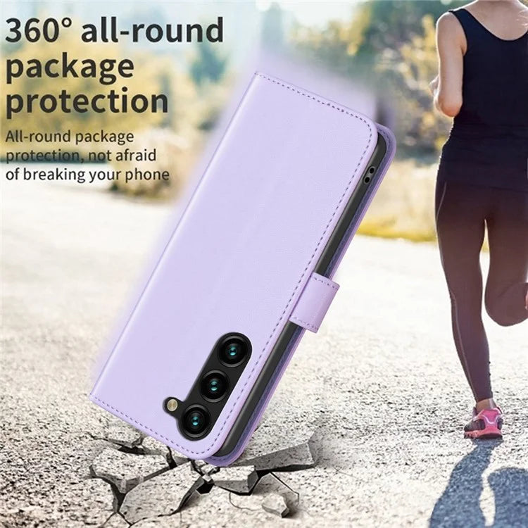 BINFEN COLOR BF17 For Samsung Galaxy S24+ Dustproof PU Leather Case Stand Phone Cover
