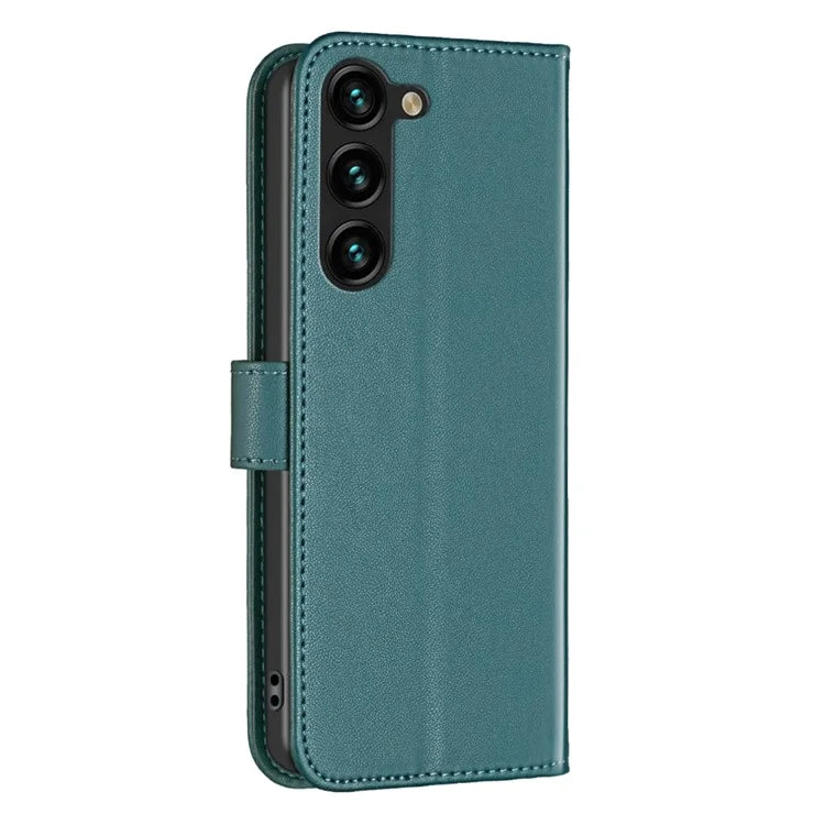BINFEN COLOR BF17 For Samsung Galaxy S24+ Dustproof PU Leather Case Stand Phone Cover