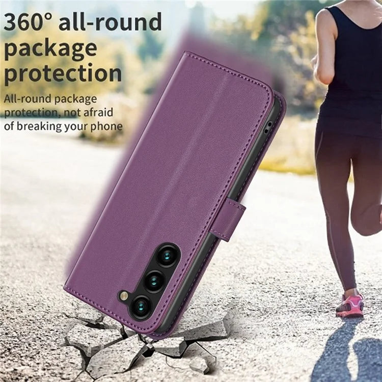 BINFEN COLOR BF17 For Samsung Galaxy S24+ Dustproof PU Leather Case Stand Phone Cover