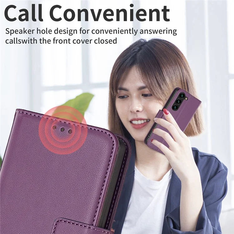 BINFEN COLOR BF17 For Samsung Galaxy S24+ Dustproof PU Leather Case Stand Phone Cover